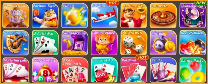 available games in teen patti master app